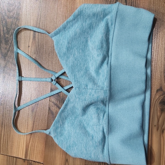 ALO Yoga Light Blue Sports Bra - Picture 3 of 7